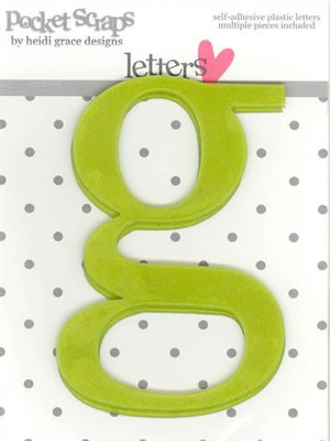 Heidi Grace - Inspire Me - Plastic Alpha Stickers g - 2/pk  (sold in 3's)